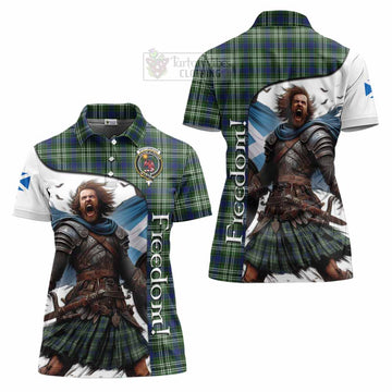 Spottiswood Crest Tartan Women's Polo Shirt Inspired by the Freedom of Scottish Warrior - Tartan Vibes Clothing