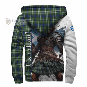 Spottiswood Crest Tartan Sherpa Hoodie Inspired by the Freedom of Scottish Warrior - Tartan Vibes Clothing