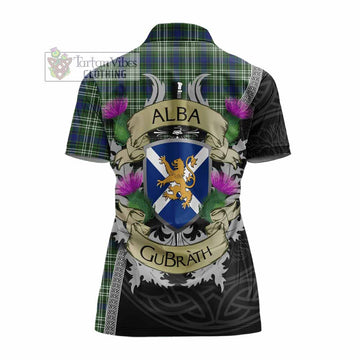 Spottiswood Tartan Family Crest Women's Polo Shirt Lion Rampant Royal Thistle Shield Celtic Inspired - Tartan Vibes Clothing