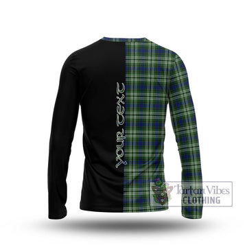 Spottiswood Tartan Long Sleeve T-Shirt with Family Crest and Half Of Me Style - Tartan Vibes Clothing