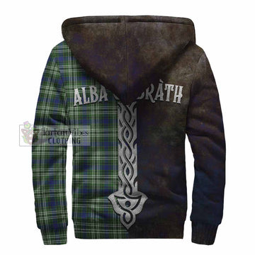 Spottiswood Tartan Family Crest Sherpa Hoodie Alba Gu Brath Be Brave Lion Ancient Style