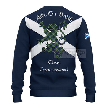 Spottiswood Tartan Lion Rampant Ugly Sweater Proudly Display Your Heritage with Alba Gu Brath and Clan Name - Tartan Vibes Clothing