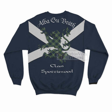 Spottiswood Tartan Lion Rampant Sweatshirt Proudly Display Your Heritage with Alba Gu Brath and Clan Name - Tartan Vibes Clothing