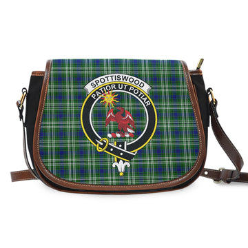 Spottiswood Tartan Saddle Bag with Family Crest