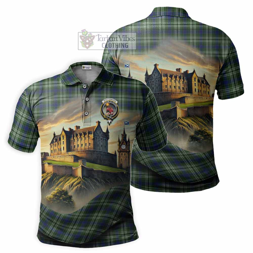 Tartan Vibes Clothing Spottiswood Tartan Family Crest Polo Shirt with Scottish Ancient Castle Stype