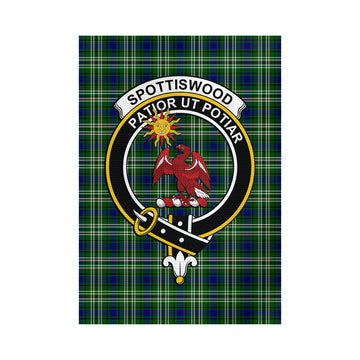 Spottiswood Tartan Flag with Family Crest - Tartan Vibes Clothing