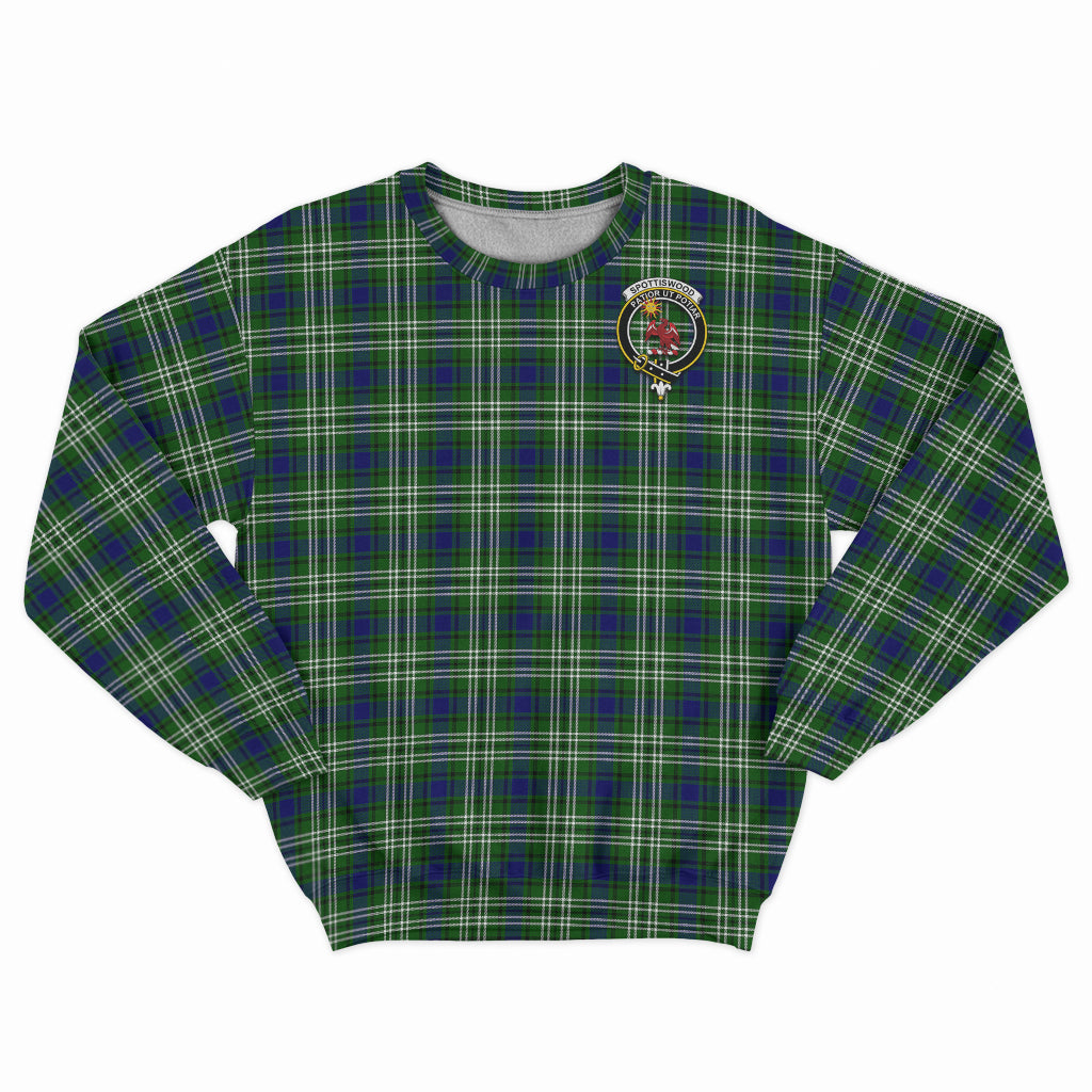 Spottiswood Tartan Sweatshirt with Family Crest - Tartan Vibes Clothing