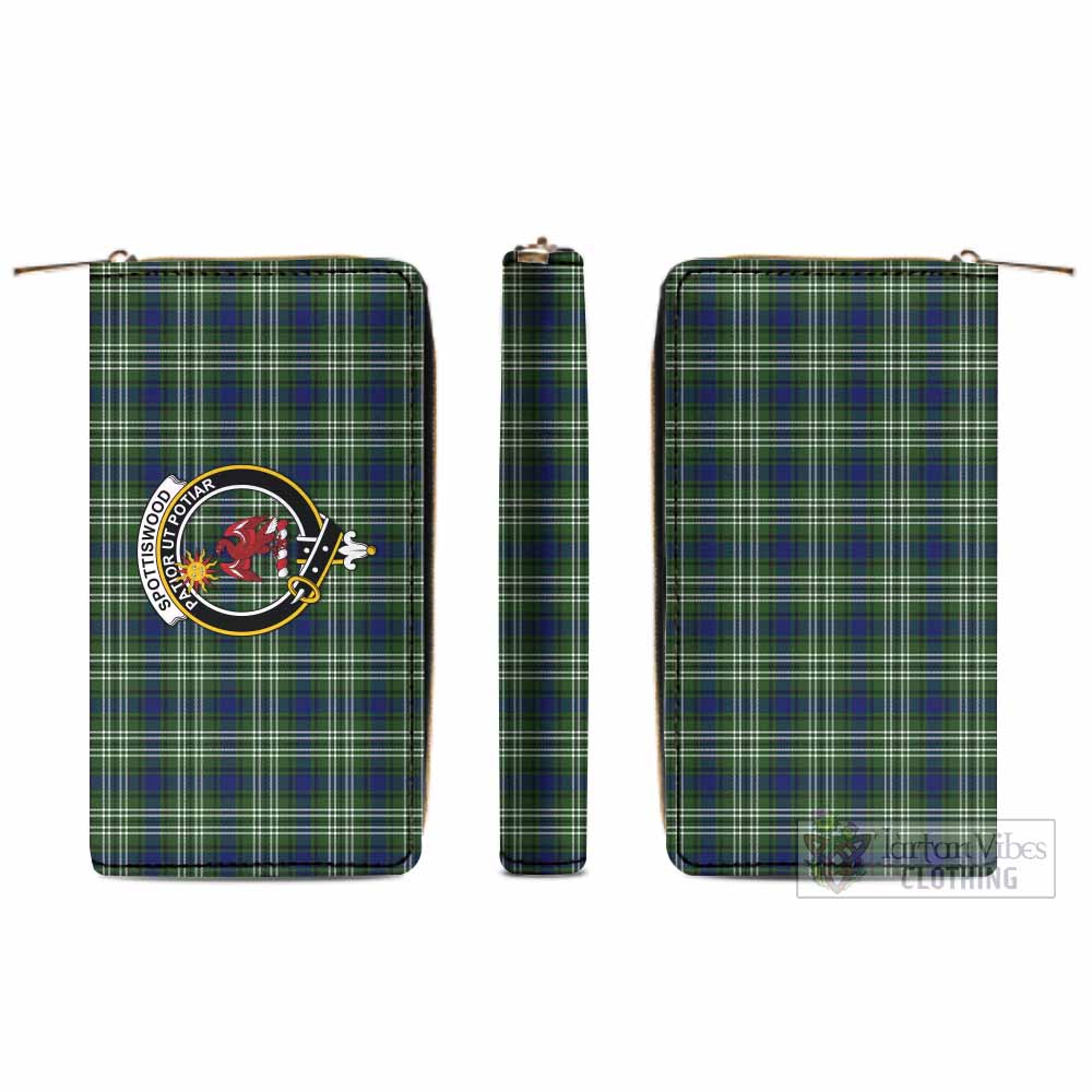 Spottiswood Tartan Women's Leather Wallet with Family Crest - Tartan Vibes Clothing