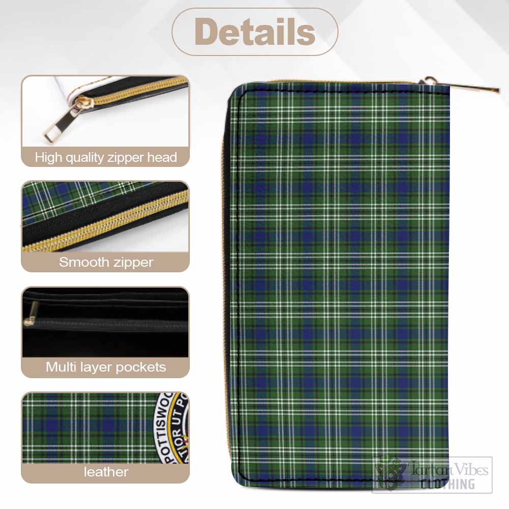 Spottiswood Tartan Women's Leather Wallet with Family Crest - Tartan Vibes Clothing