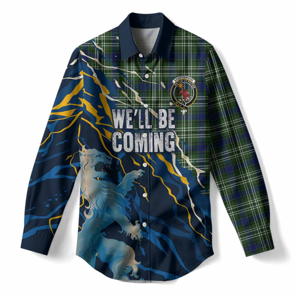 Spottiswood Scotland Tartan Women Casual Shirt WC2026 Football - We'll Be Coming