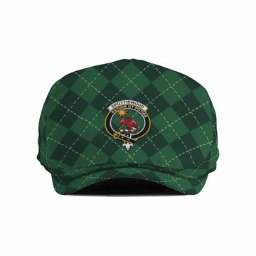 Spottiswood Scottish Family Crest Flat Cap Green Argyle Classic Style