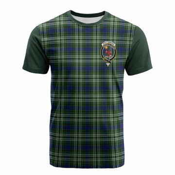 Spottiswood Tartan Accent Cotton T-shirt with Family Crest