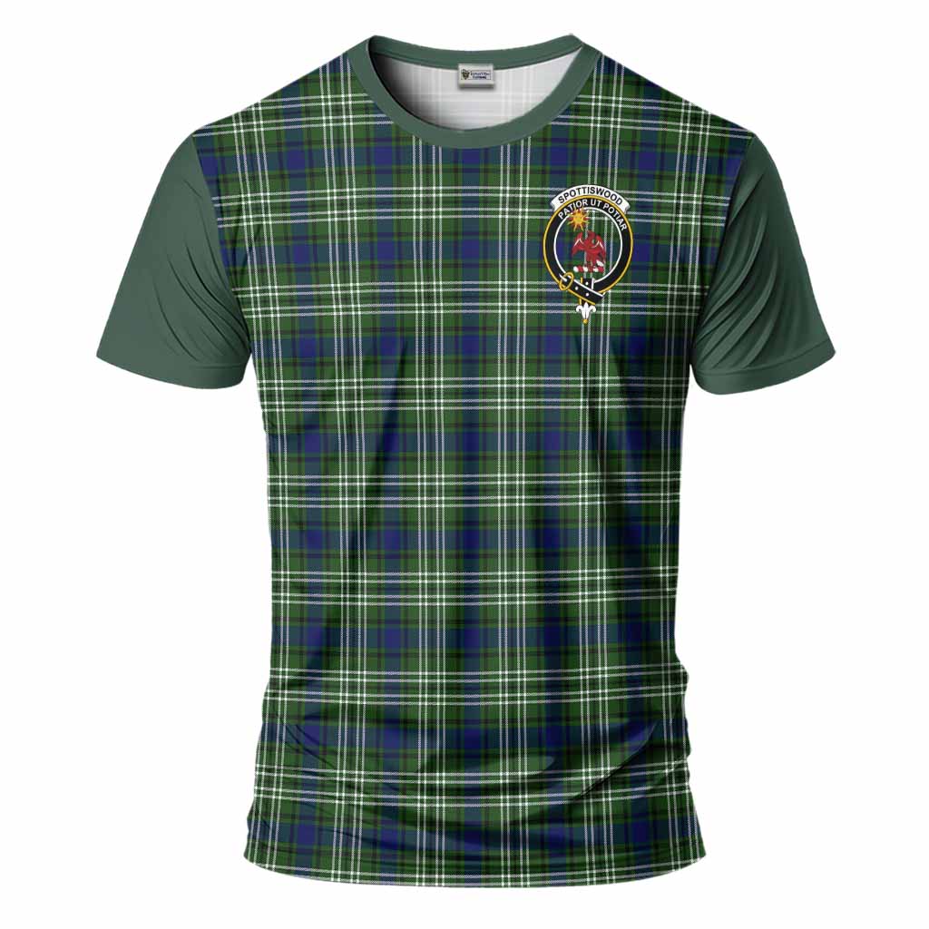 Spottiswood Tartan Accent T-Shirt with Family Crest