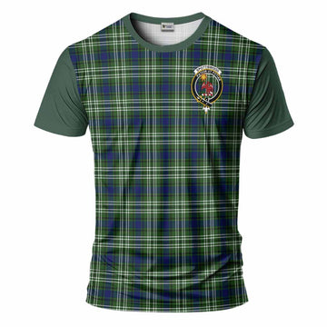 Spottiswood Tartan Accent T-Shirt with Family Crest