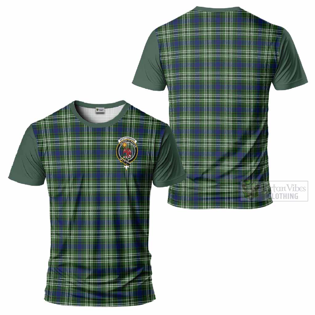 Spottiswood Tartan Accent T-Shirt with Family Crest