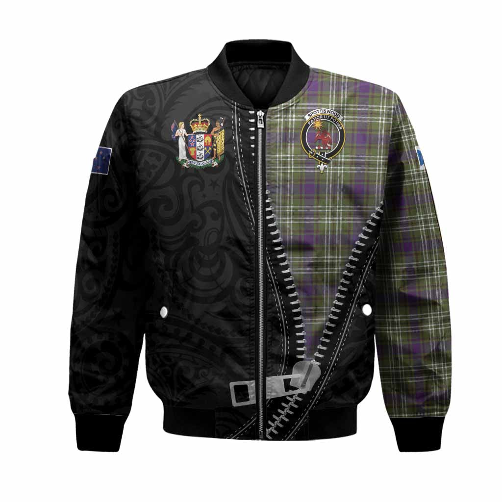 Spottiswood Tartan Bomber Jacket New Zealand Pattern Unique Zipper Stylized