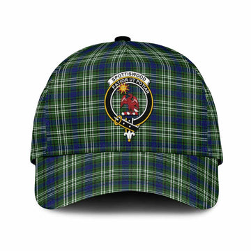 Spottiswood Tartan Classic Cap with Family Crest