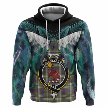 Spottiswood Tartan Crest Hoodie New Zealand Maori Korowai Cloak