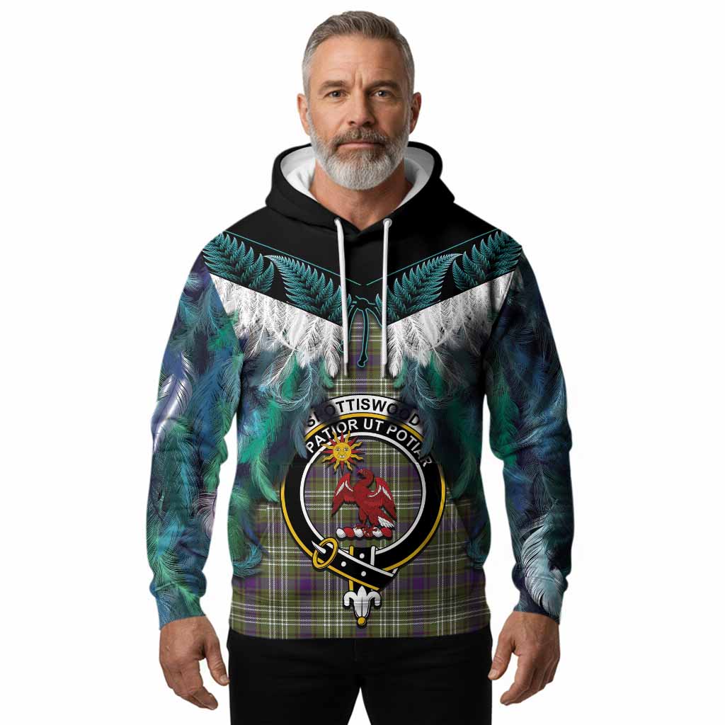 Spottiswood Tartan Crest Hoodie New Zealand Maori Korowai Cloak