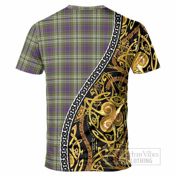 Spottiswood Tartan Crest T-Shirt Celtic Knot and Triple Trickle Spiral Symbols