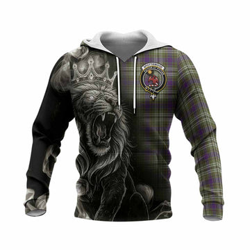 Spottiswood Tartan Knitted Hoodie Roaring Lion Heritage