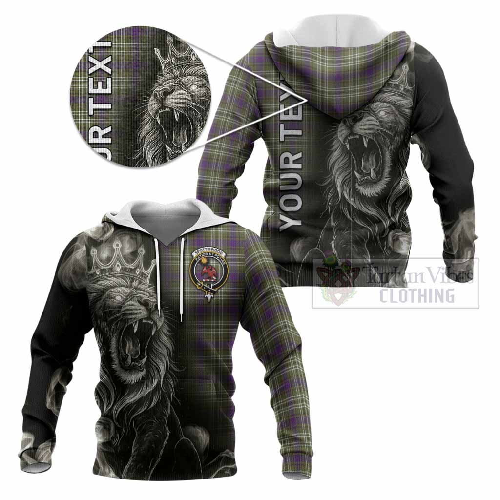Spottiswood Tartan Knitted Hoodie Roaring Lion Heritage