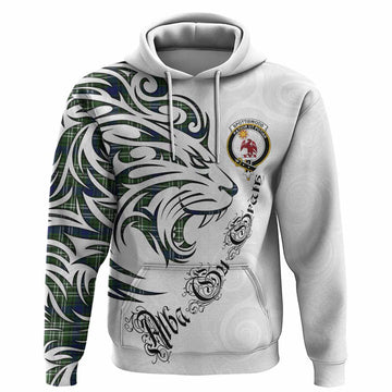 Spottiswood Tartan Lion Roar Hoodie Alba Gu Brath with Celtic Motifs