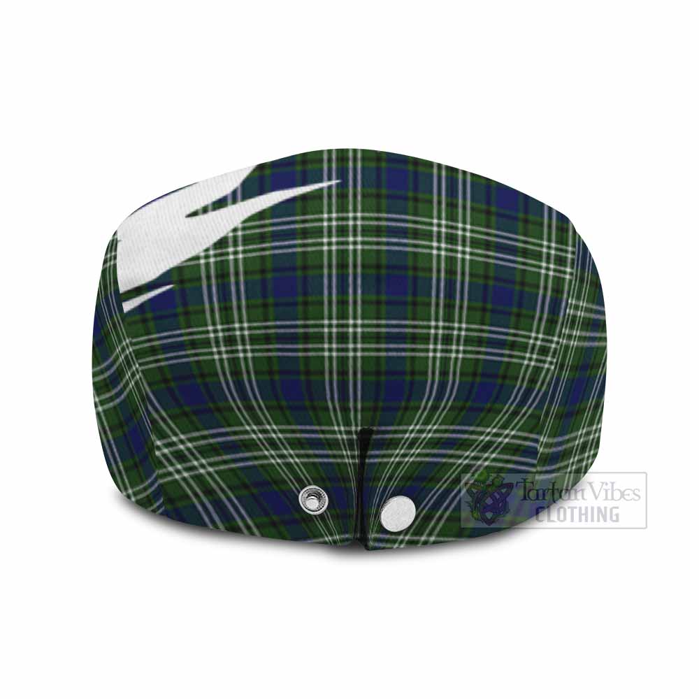 Spottiswood Tartan Loch Ness Monster Scottish Heritage Art Flat Cap, Jeff Cap
