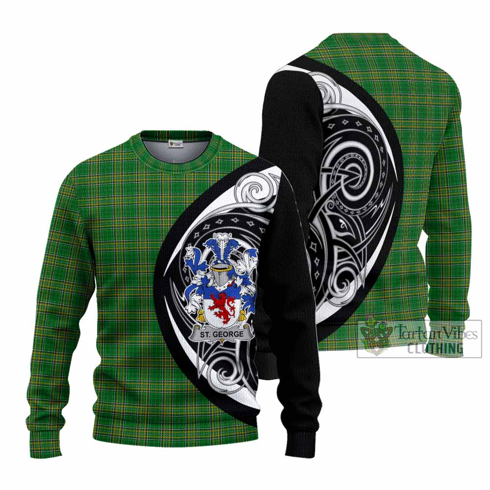 Tartan Vibes Clothing St. George Irish Clan Knitted Sweater Celtic Circle Style