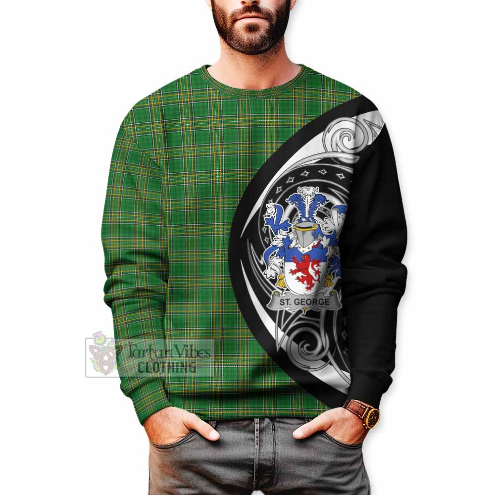St. George Irish Clan Sweatshirt Celtic Circle Style - Tartan Vibes Clothing