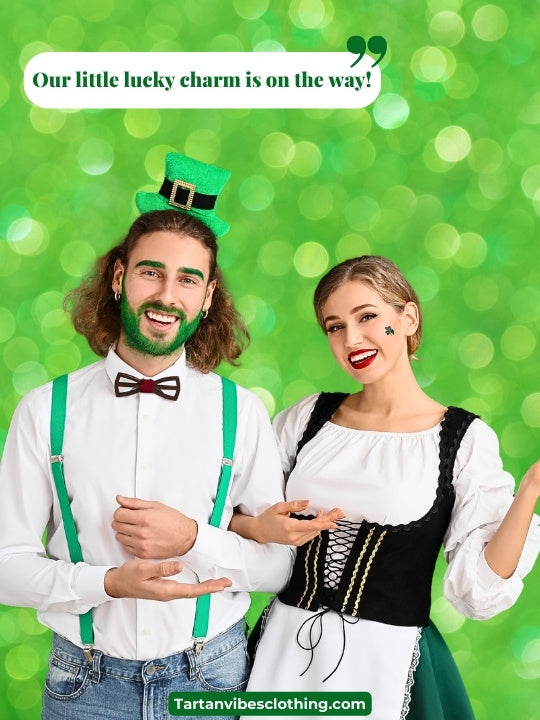 St. Patrick’s Day Captions for Parents-to-Be Couples
