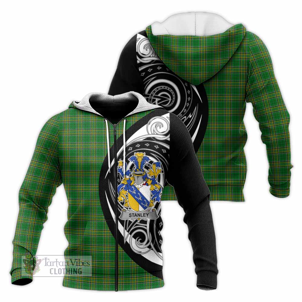 Stanley Irish Clan Knitted Hoodie Celtic Circle Style Unisex Knitted Zip Hoodie - Tartan Vibes Clothing