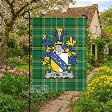 Stanley Irish Clan Tartan Garden Flag with Coat of Arms