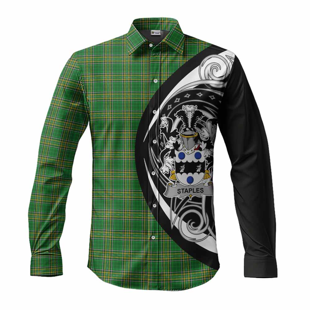 Staples Irish Clan Long Sleeve Button Shirt Celtic Circle Style Men's Shirt S - Tartan Vibes Clothing