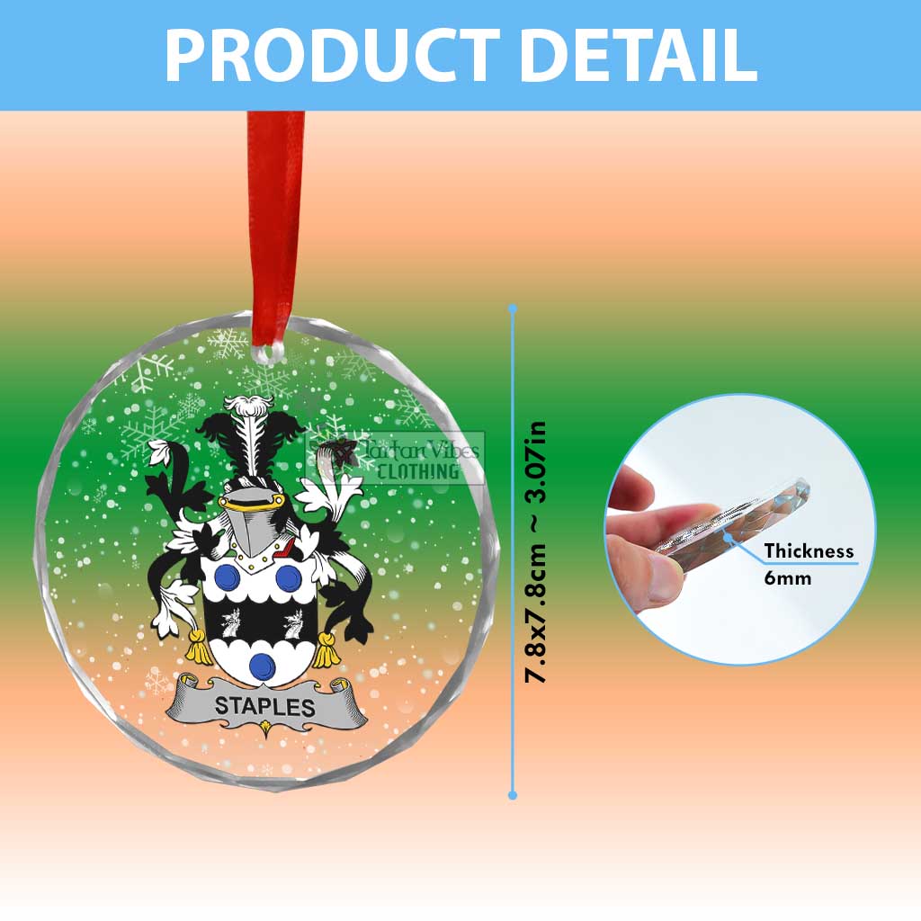 Tartan Vibes Clothing Staples Irish Clan Christmas Glass Ornament with Coat of Arms