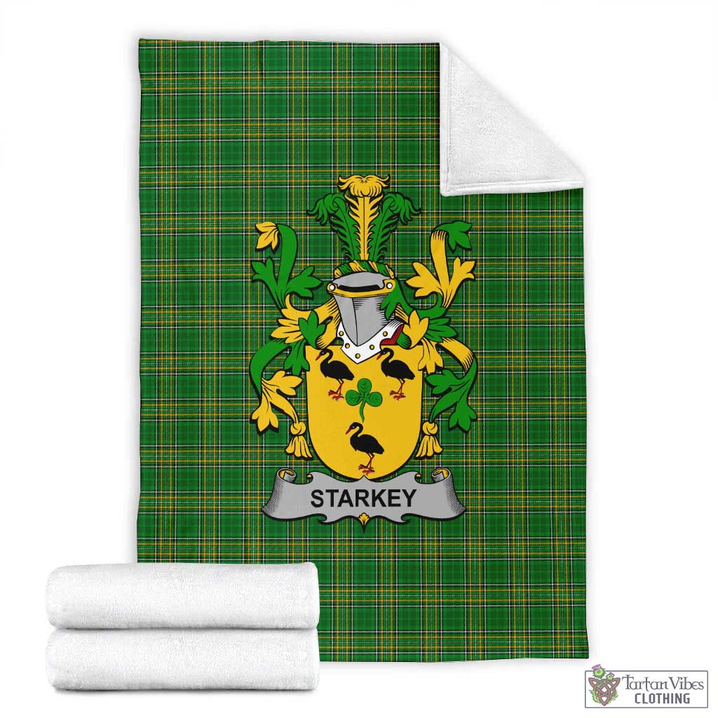 Starkey Irish Clan Tartan Blanket with Coat of Arms X-Large 59 x 79 inches 150 x 200 cm - Tartan Vibes Clothing