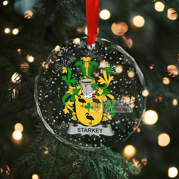 Starkey Irish Clan Christmas Glass Ornament with Coat of Arms