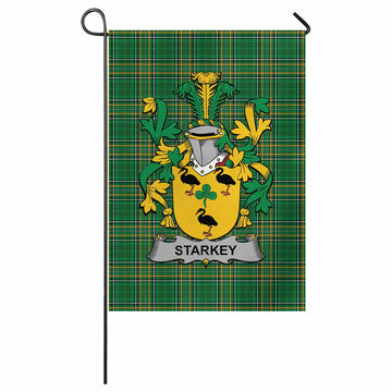 Starkey Irish Clan Tartan Garden Flag with Coat of Arms