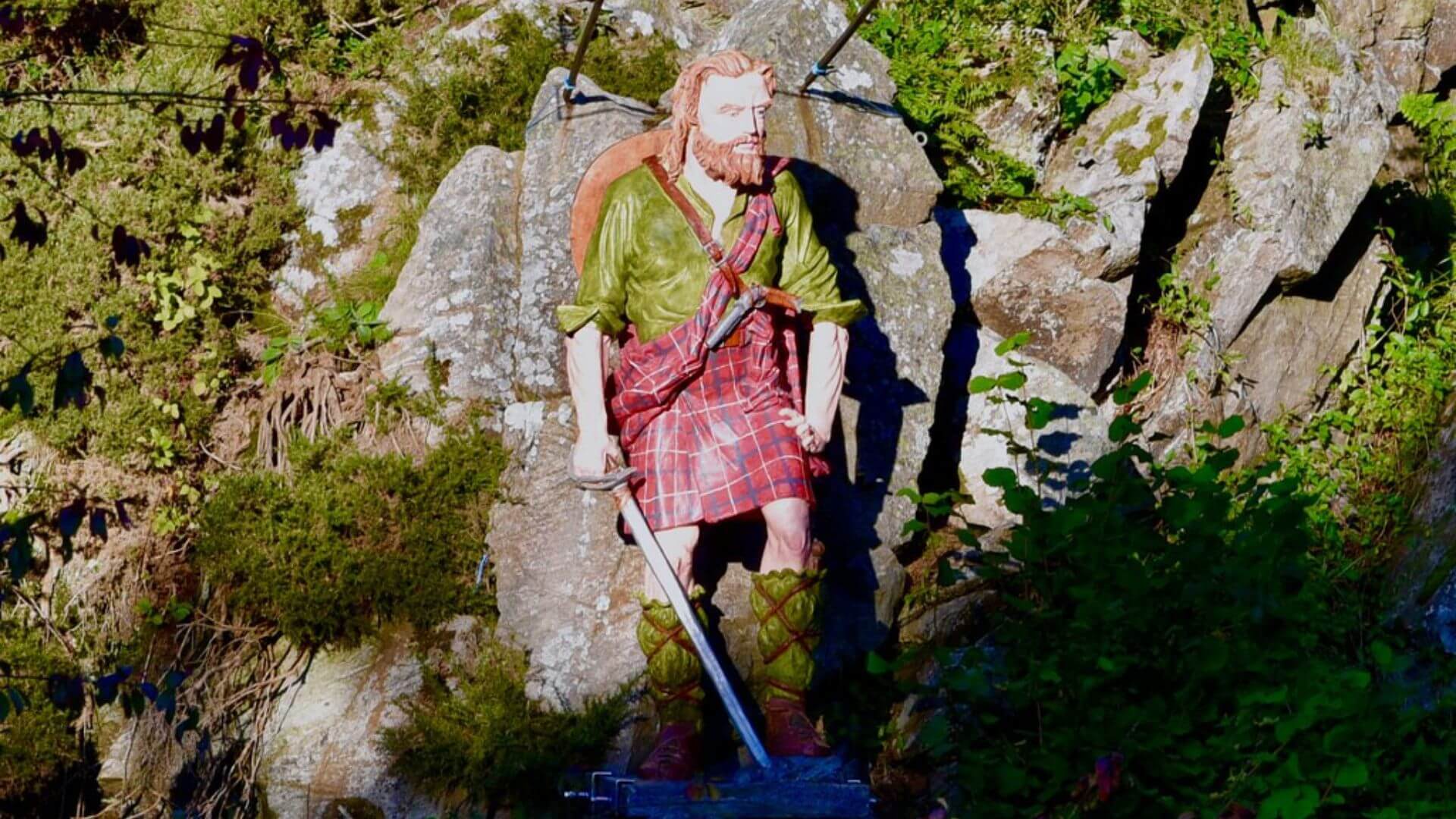 Statue of Rob Roy MacGregor in Peterculter, Aberdeen, Scotland