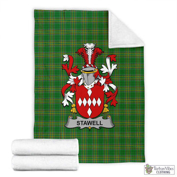 Stawell Irish Clan Tartan Blanket with Coat of Arms X-Large 59 x 79 inches 150 x 200 cm - Tartan Vibes Clothing