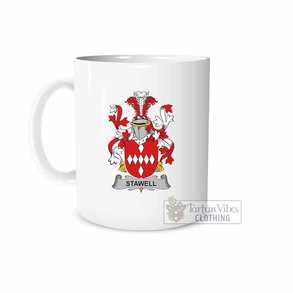 Stawell Irish Clan Coat of Arms Ceramic Mug White - 2D-tartanvibesclothing