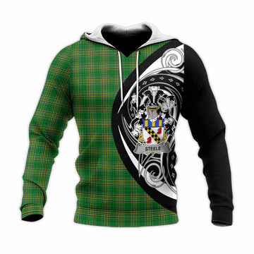 Tartan Vibes Clothing Steele Irish Clan Knitted Hoodie Celtic Circle Style