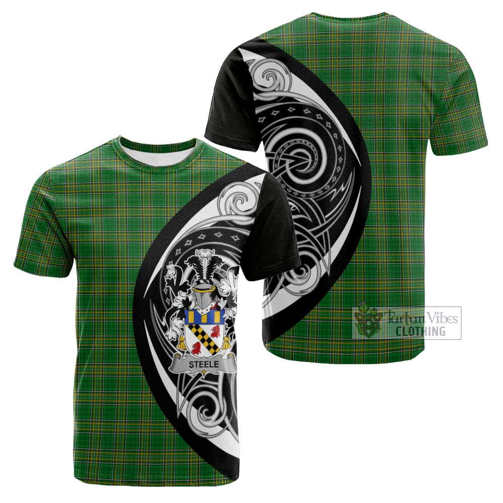 Tartan Vibes Clothing Steele Irish Clan Cotton T-shirt Celtic Circle Style