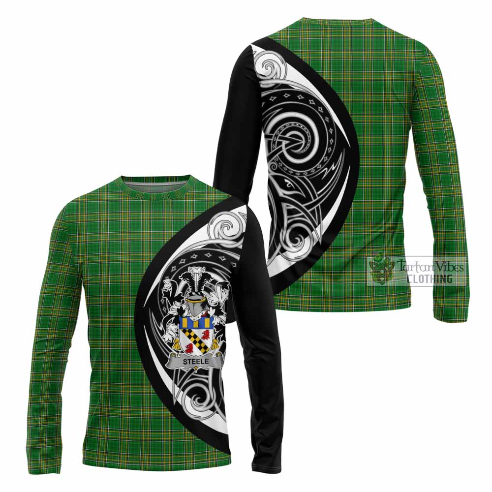 Tartan Vibes Clothing Steele Irish Clan Long Sleeve T-Shirt Celtic Circle Style