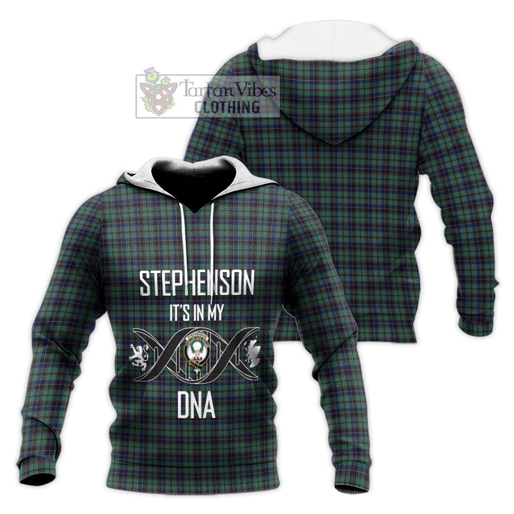Stephenson (Stevenson) Tartan Knitted Hoodie with Family Crest DNA In Me Style Unisex Knitted Pullover Hoodie - Tartan Vibes Clothing