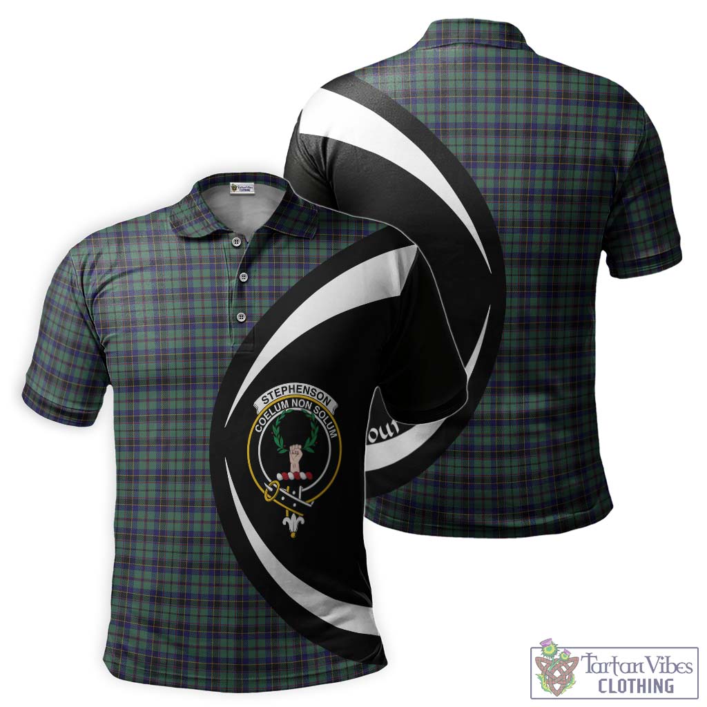 Stephenson (Stevenson) Tartan Men's Polo Shirt with Family Crest Circle Style Kid - Tartan Vibes Clothing