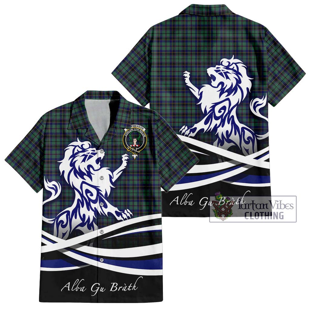 Stephenson (Stevenson) Tartan Hawaiian Shirt with Alba Gu Brath Regal Lion Emblem Kid - Tartan Vibes Clothing