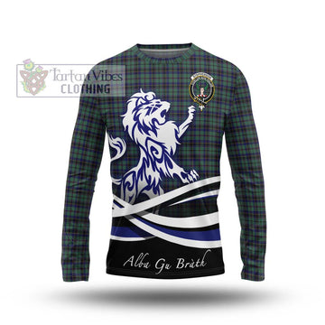 Stephenson (Stevenson) Tartan Long Sleeve T-Shirt with Alba Gu Brath Regal Lion Emblem Unisex - Tartan Vibes Clothing