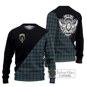 Stephenson (Stevenson) Tartan Ugly Sweater with Family Crest and Military Logo Style Unisex - Tartan Vibes Clothing