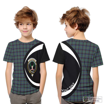 Stephenson (Stevenson) Tartan Kid T-Shirt with Family Crest Circle Style